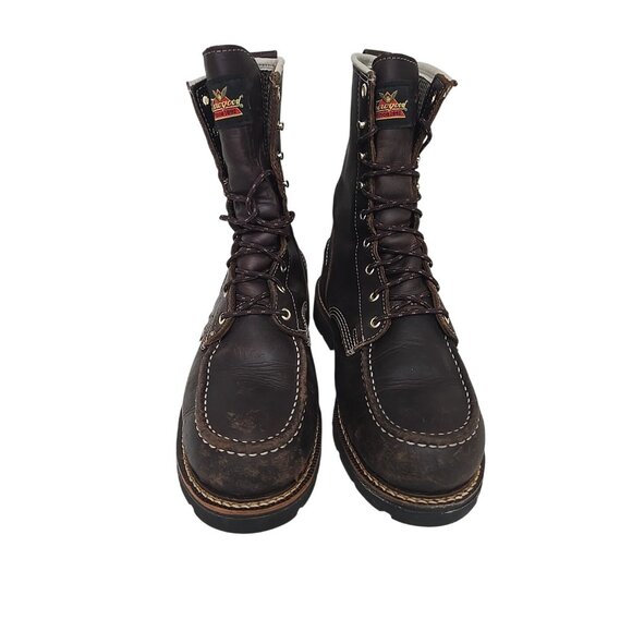 Thorogood Men's 8" Flyway Waterproof Moc Toe Work Boot U.S.A.814-4141 Brown 12EE - Picture 6 of 7